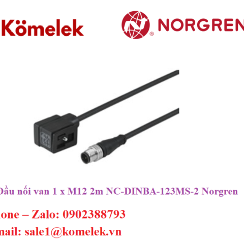 Đầu nối van 1 x M12 2m NC-DINBA-123MS-2 Norgren