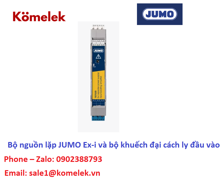 Bộ nguồn lặp JUMO Ex-i và bộ khuếch đại cách ly đầu vào