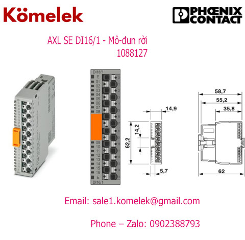 AXL SE DI16/1 - Mô đun rời/ Phoenix Contact