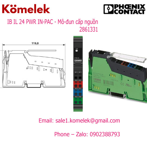 IB IL 24 PWR IN-PAC - Mô-đun cấp nguồn/ Phoenix Contact