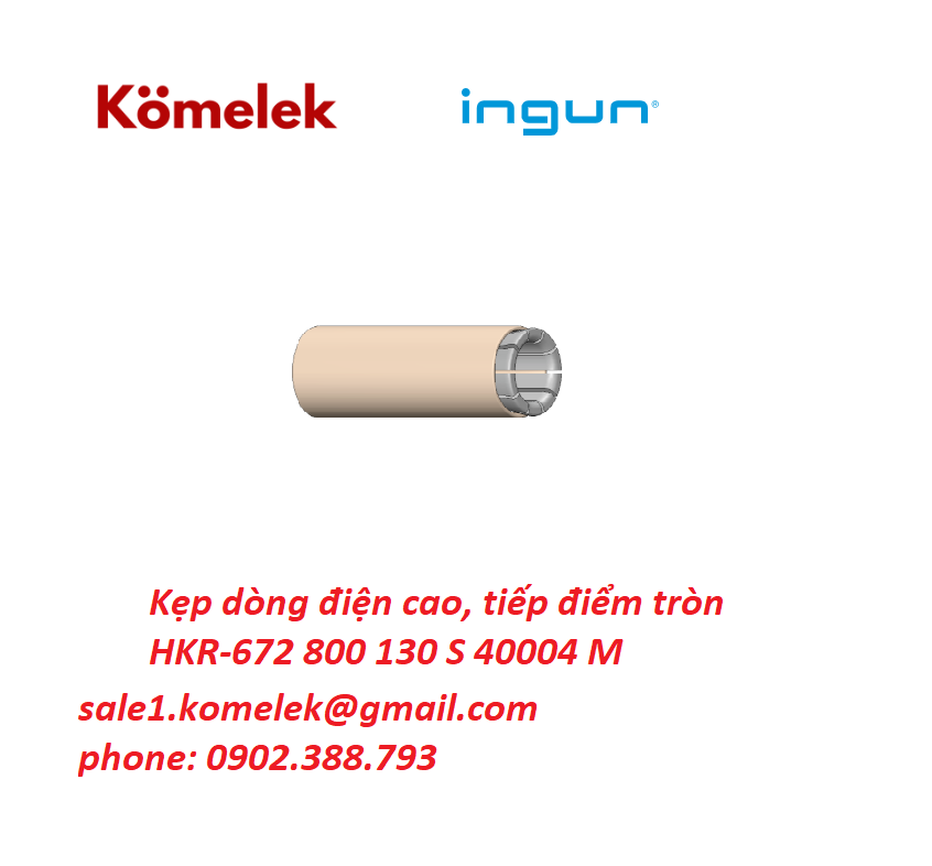 Kẹp dòng điện cao, tiếp điểm tròn HKR-672 800 130 S 40004 M - Ảnh 4