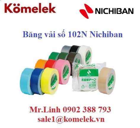 ĐẠI LÝ NICHIBAN, Băng keo vải số 102N Nichiban chính hãng.