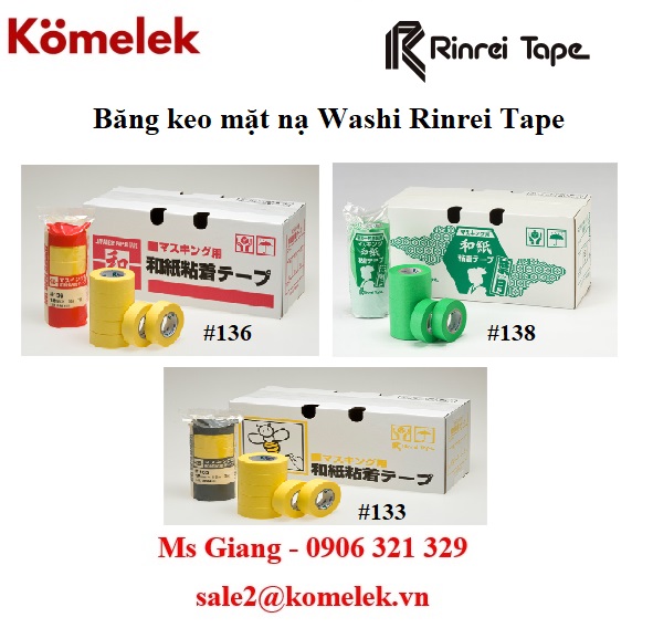 Băng keo mặt nạ Washi Rinrei Tape, ĐẠI LÝ Rinrei Tape