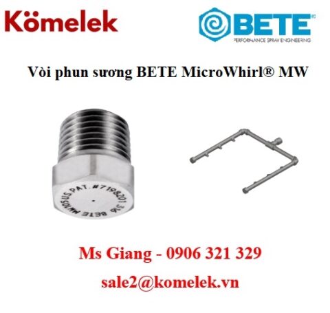Vòi phun sương BETE MicroWhirl® MW, đại lý bete