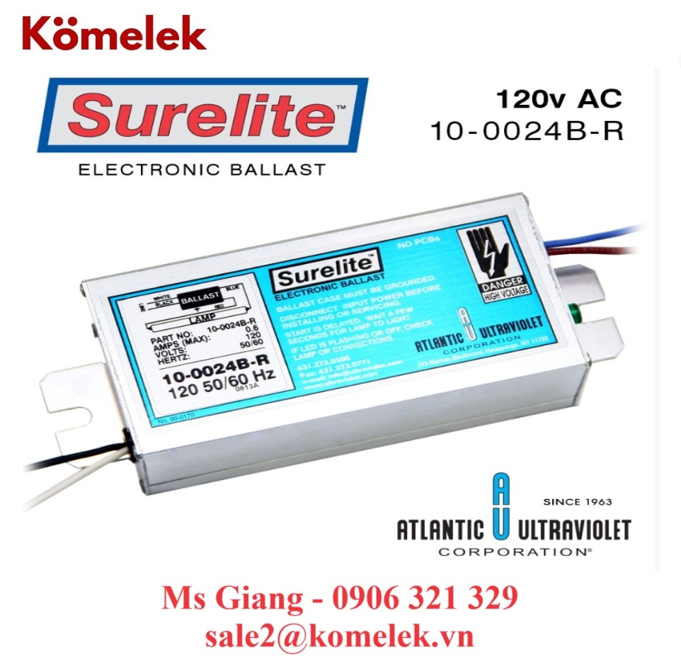 Ballast Surelite™ Cold Cathode 120v 50-60Hz 100 mA, đại lý Atlantic Ultraviolet