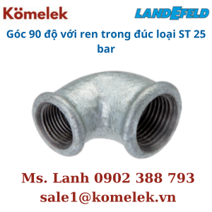 Góc 90 độ với ren trong đúc loại ST 25 bar