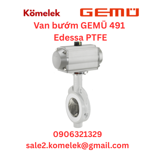 Van bướm GEMÜ 491 Edessa PTFE