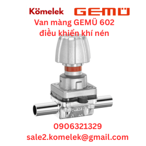 Van màng GEMÜ 602 điều khiển khí nén