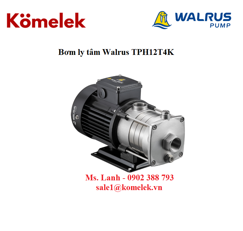 Walrus TPH12T4K -Bơm tâm ly Taiwwan