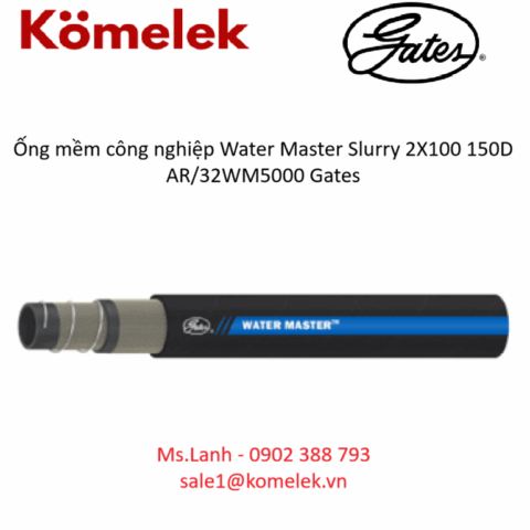 Ống mềm công nghiệp Water Master Slurry 2X100 150D AR/32WM5000 Gates