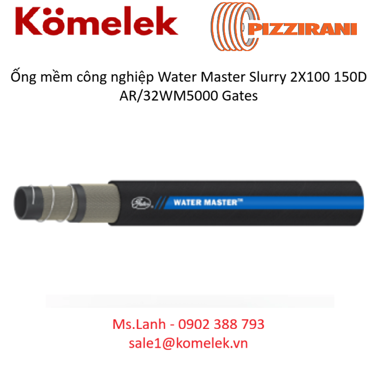 Ống mềm công nghiệp Water Master Slurry 2X100 150D AR/32WM5000 Gates