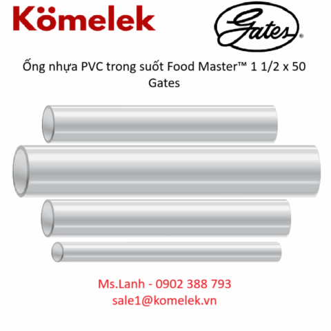 Ống nhựa PVC trong suốt Food Master™ 1 1/2 x 50