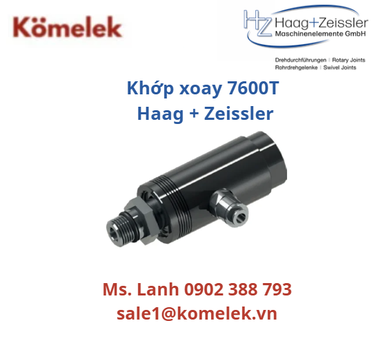 Khớp xoay 9600TModel: 997251
Hãng: Haag + Zeissler
Series: 7600T