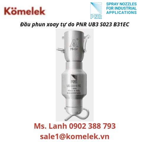 Đầu phun xoay tự do PNR UB3 S023 B31EC