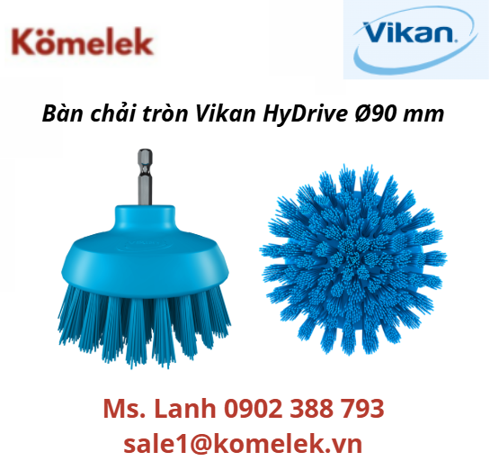 Bàn chải tròn Vikan HyDrive Ø90 mm