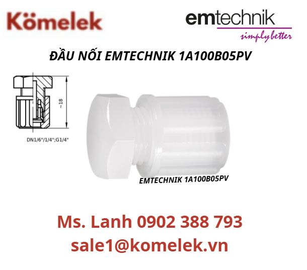 ĐẦU NỐI EMTECHNIK 1A100B05PV